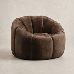 Where Saints Go Ltd Armchair Morrissey Accent Chair Treacle Brown Velvet Swivel Chair 65.5Cm By Where Saints Go - thumbnail 2