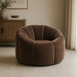 Where Saints Go Ltd Armchair Morrissey Accent Chair Treacle Brown Velvet Swivel Chair 65.5Cm By Where Saints Go - thumbnail 1