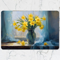 Benjamin Tate Design Yellow Daffodil Vase Table Decor Placemats And Coasters Set - thumbnail 2