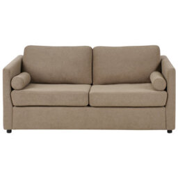 Beliani Traditional Sofa Bed Inkoo Fabric Brown