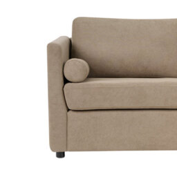 Beliani Traditional Sofa Bed Inkoo Fabric Brown - thumbnail 8