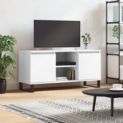 Berkfield Tv Cabinet White 104X35X50 Cm Engineered Wood - image 1