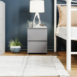 Lassic Vida Designs Denver Grey 2 Drawer Bedside Chest (H)400mm (W)295mm (D)295mm - thumbnail 3
