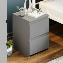 Lassic Vida Designs Denver Grey 2 Drawer Bedside Chest (H)400mm (W)295mm (D)295mm - thumbnail 5