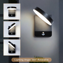 Harper Living Matt Black Modern Round Led Outdoor Wall Light Mains Powered, Weatherproof Ip54, 20W Integrated Led 4000K 1400 Lumen - thumbnail 3