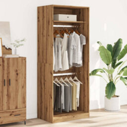 Berkfield Wardrobe Artisian Oak 80X50X200 Cm Engineered Wood - thumbnail 3