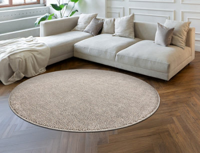 RugsX Carpet Casablanca Loom Circle Brown, Loop, Soft Indoor & Outdoor Circle 150 Cm - image 1