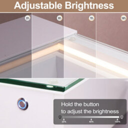 Fenchilin Dressing Table With 6 Drawers And Lights Hollywood Makeup Vanity Desk - thumbnail 3