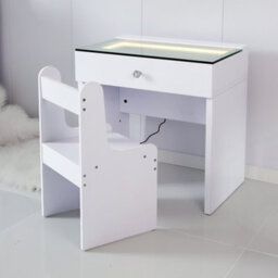Fenchilin Dressing Table With 6 Drawers And Lights Hollywood Makeup Vanity Desk - thumbnail 1