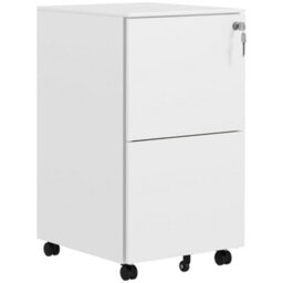 Vinsetto Steel File Cabinet With Hanging Bar For Letter A4 Legal Size White - thumbnail 2