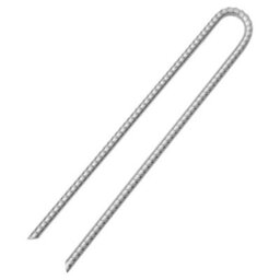 Walplus Tent Pegs 6 Pcs U-Shaped 41.5 Cm 12 mm Galvanised Steel - thumbnail 3