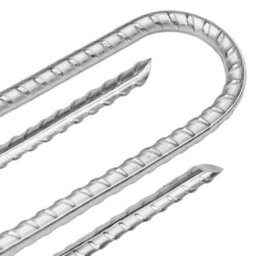 Walplus Tent Pegs 6 Pcs U-Shaped 41.5 Cm 12 mm Galvanised Steel - thumbnail 4