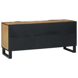 Berkfield Tv Cabinet, 105 X 33.5 X 46 Cm, Made From Solid Mango Wood And Engineered Wood. - thumbnail 5