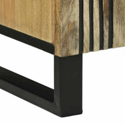 Berkfield Tv Cabinet, 105 X 33.5 X 46 Cm, Made From Solid Mango Wood And Engineered Wood. - thumbnail 8