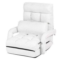 2 In 1 Folding Lazy Sofa Lounger Floor Gaming Armchair Bed Recliner Adjustable - thumbnail 5
