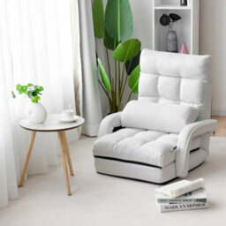 2 In 1 Folding Lazy Sofa Lounger Floor Gaming Armchair Bed Recliner Adjustable - thumbnail 3