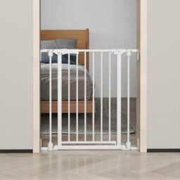 Costway 198 Cm Extra Wide Configurable Baby Gate 3-Panel Indoor Wood Metal Pet Gate - thumbnail 3