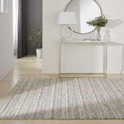 Melrose Hand Woven Textured Grey Sahara Wool Large Indoor Area Rug 160/230Cm - thumbnail 1