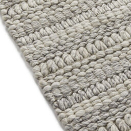 Melrose Hand Woven Textured Grey Sahara Wool Large Indoor Area Rug 160/230Cm - thumbnail 3