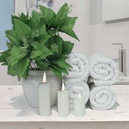 Casabella Premium Quality 4 White Hand Towels 100% Combed Cotton 650 Gsm Quick Dry Hand Towels Set 50X90 Cm - thumbnail 5