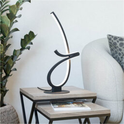 Loops Stylish Led Black Table Lamp For Modern Home Decor - Perfect Indoor Lighting Solution - thumbnail 3