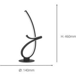 Loops Stylish Led Black Table Lamp For Modern Home Decor - Perfect Indoor Lighting Solution - thumbnail 4