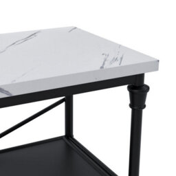Wyld Haus Lola Marble Effect Console Table, 2 Shelves, 1100 X 400 X 800 mm - thumbnail 6