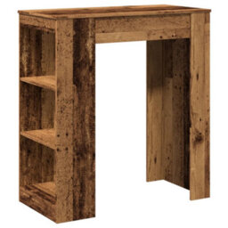 Berkfield Bar Table With Racks Old Wood 95X47X103.5 Cm Engineered Wood - thumbnail 2