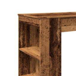 Berkfield Bar Table With Racks Old Wood 95X47X103.5 Cm Engineered Wood - thumbnail 7
