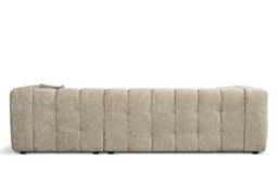 Large Tufted Chenille L Shaped Beige Corner Sofa Lugano With Right Hand Chaise - Room Delivery - thumbnail 6
