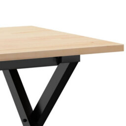 Berkfield Coffee Table X-Frame 80X50X40 Cm Solid Wood Pine And Steel - thumbnail 7