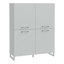 Wyld Haus Onyx Light Grey Four-Door Storage Cabinet With Soft-Close Doors 1100 X 1386 X 411mm - thumbnail 2