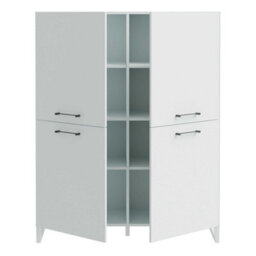 Wyld Haus Onyx Light Grey Four-Door Storage Cabinet With Soft-Close Doors 1100 X 1386 X 411mm - thumbnail 5
