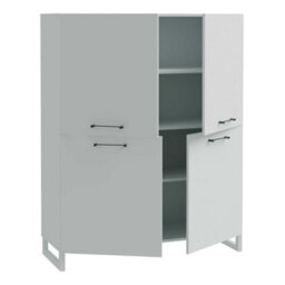 Wyld Haus Onyx Light Grey Four-Door Storage Cabinet With Soft-Close Doors 1100 X 1386 X 411mm - thumbnail 4