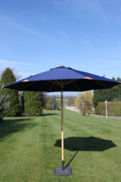 Garden Market Place The Garden Marketplace Premium 3M Hardwood Garden Parasol Umbrella Navy Blue - thumbnail 4