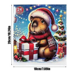 Amorly Capybara Christmas Countdown Calendar Advent Calendar With Miniature Dolls For Kids Home Desk Shelf Decor Holiday Party Gift - thumbnail 2