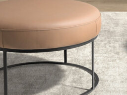 Angel Cerda Brown Leather Bench  With Seat Upholstered - thumbnail 5