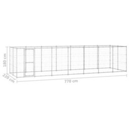 Berkfield Outdoor Dog Kennel Galvanised Steel 16.94 M2 - thumbnail 6