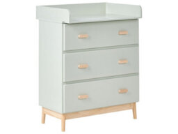 Wyld and Coco Lunanest Changing Table Dresser In Light Green Mdf With Drawers And Detachable Changing Section - thumbnail 1