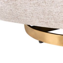 Beliani Swivel Armchair Muren Fabric Beige - thumbnail 7