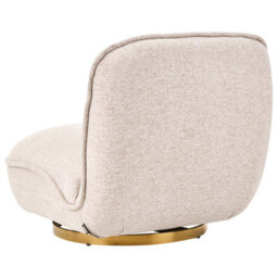 Beliani Swivel Armchair Muren Fabric Beige - thumbnail 5