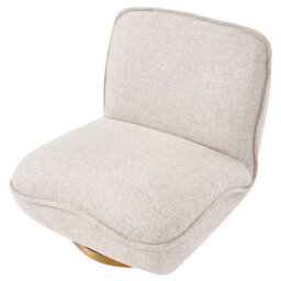 Beliani Swivel Armchair Muren Fabric Beige - thumbnail 6