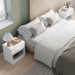 Ledrem Nightstands, Set Of 2, Side Tables With Drawer And Shelf, Bedside Tables, End Tables With Open Compartment, For Bedroom - thumbnail 1