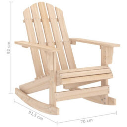 Berkfield Garden Adirondack Rocking Chair Solid Fir Wood - thumbnail 6