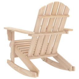 Berkfield Garden Adirondack Rocking Chair Solid Fir Wood - thumbnail 4