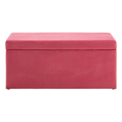 Orsina Smooth Lift Kids Ottoman, Tactile Velvet Kids Storage Ottoman, Versatile Small Rubberwood Feet Ottoman - image 1