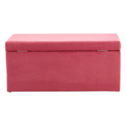 Orsina Smooth Lift Kids Ottoman, Tactile Velvet Kids Storage Ottoman, Versatile Small Rubberwood Feet Ottoman - thumbnail 4
