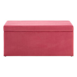 Orsina Smooth Lift Kids Ottoman, Tactile Velvet Kids Storage Ottoman, Versatile Small Rubberwood Feet Ottoman - thumbnail 1