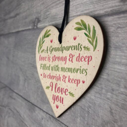 Red Ocean Gifts For Grandad Nan Mum Dad Mummy Daddy Gifts Wooden Heart Thank You Plaque - thumbnail 7