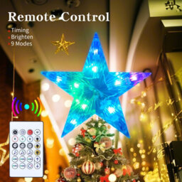 Bright Zeal 19Cm Smart Color Changing Led Christmas Tree Topper Star With Diy Modes
